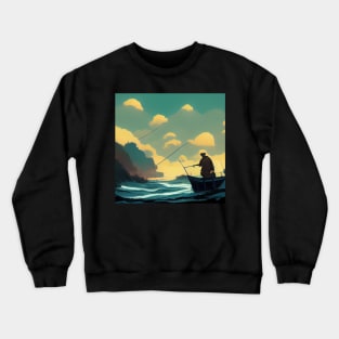 Fisherman | Comics style Crewneck Sweatshirt